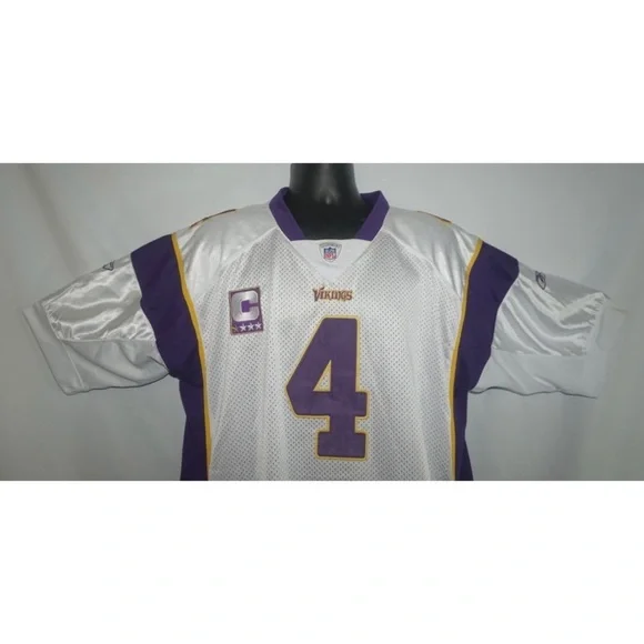 Minnesota Vikings Brett Favre Captain Reebok Jersey L